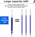 Rollerball Gel Ink Pens, 12 Pack, Blue Ink, Line Width 0.5mm for Office Supplies