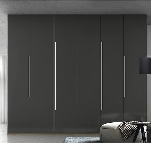 KGUDYS 4-Piece Hardware,150mm/5.9in Finger Edge Pull Handles,Kitchen Cabinet Handles,Aluminium Furniture