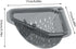 Generic 17x17x9.5cm Magnetic Corner Sink Strainer Basket With Twist-Open Bottom PP Triangular Drain Basket, Magnetic