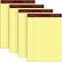 Esselte Corporation Perforated Pads, Legal, 50 Sheets, 8 1/2" x 11 3/4", 4/Pack, Canary