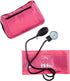 EMI Deluxe Aneroid Sphygmomanometer Manual Blood Pressure Monitor Adult Cuff Set with Case - #217 (Pink)