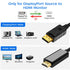 4K 6 2-Pack, Displayport to HDMI Cable Feet Display Port (DP) to HDMI Adapter Male to Male Cord Converter for PC