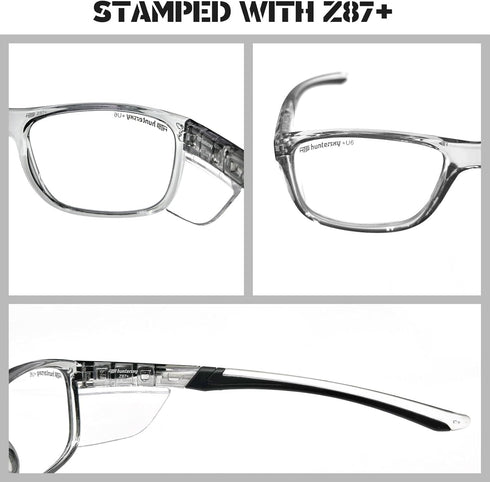 TR90NZZ Z87 HTS HUNTERSKY Safety Glasses with Side Shield Small Size Women Men ANSI Anti Fog Scratch Resistant Lab