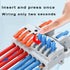 10 Pcs DIN Rail Terminal Blocks, 28-12AWG Quick Wiring Cable Connector for DIY Push-in Conductor