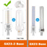 Lidesheng GX23-2 Base LED Light Bulb, Plug and Play, 6000K Cool White, 1400Lm, 13W 18W CFL Equivalent, 2pcs