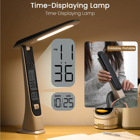 WILIT Rechargeable Lamps Cordless Table Lamp, Foldable Portable Desk Lamp, Battery Operated Lights with Stepless