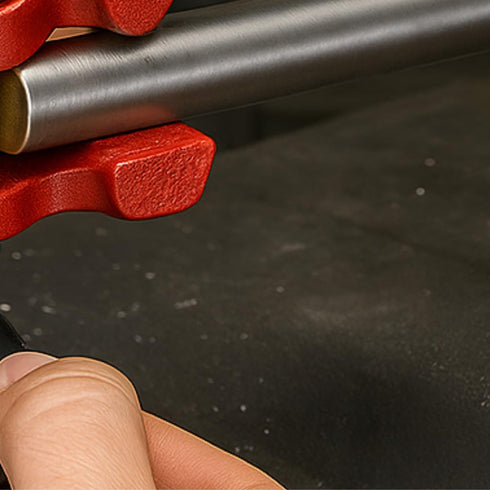 3" 1.25" 0.5" BENCH WIZARD Mini Handheld Vise | Adjustable Width Vise Jaws Can Open Wide Using Wing Nut Tension Screw |