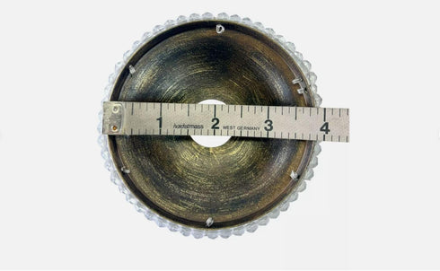 Generic 4 0.4 1" 7 x Wall Sconce BOBECHE Beaded Edge Hole Silver Connector Pin Brown