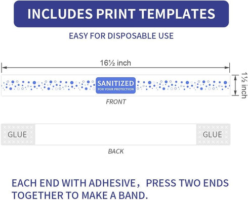 16-1/2" 1-1/2" 500 ESSENTIAL- Printed Toilet Seat Band Wide X Deepuse In Hotels and Motels (Case
