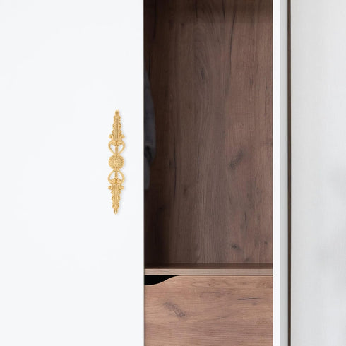 Alipis Brass Cabinet Pull Handle, Single Hole Metal Drawer Handle, Dresser Pull for Kitchen, Wardrobe, Shoe Cabinet