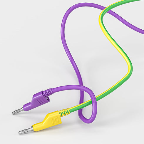 Goupchn 4mm Stackable Banana Plug Test Leads, 8PCS Silicone Wires 3.3ft/1m for Electrical Testing 1000V/15A