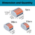30 Pcs Lever Wire Connectors Kit, 2, 3 and 5 Port, Compact Splicing Electrical Insulated Terminals for 28-12 AWG