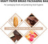 ARTSEWPLY 25pcs Kraft Paper Bread Bags with Window, Food-grade Kraft Paper, Natural Brown, Long Bread Storage