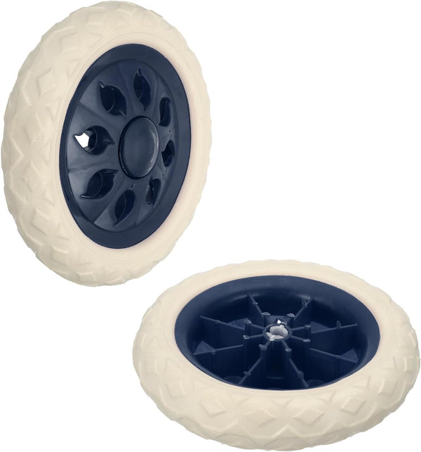 MECCANIXITY 6.3 Inch Dia Shopping Cart Wheels Replacement 2 Pcs Heavy Rubber