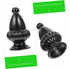 Lurrose 2pcs Decorative Lamp Finial Knob Modern Black Aluminum Floor for Table and Floor Lamps Easy to Install