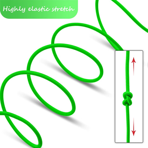 1/8" Bungee Shock Cords, 32 Feet Elastic Nylon Cords for Bikes, Tie Downs, Boating, Camping, Outdoor Use