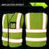 Reflective Mesh Safety Vest for Men Women, 8 Pockets, Zipper Front, High Visibility Hi Vis Construction Vest, ANSI/ISEA