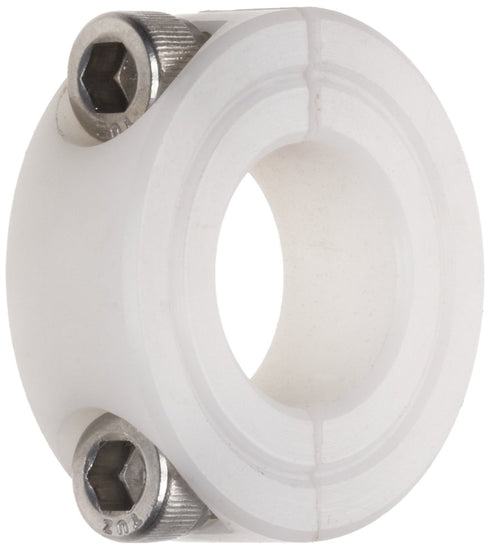 N2C-100 Clamping Collar, Nylon, 1" Bore, 1-3/4" OD, 1/2" Width, 2 Pieces