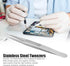 Stainless Steel Tweezers, High Accuracy Tweezers with Straight Tapered, Ultra Fine Point Forceps, hold 0.1mm fingerprint flying line, for Mobile Phone Laptop Computer Repair