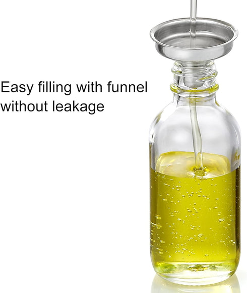 4 Pack 2 oz Glass Dropper Bottles with Measured Dropper, 60ml Dark Clear Tincture Bottles for Essential Oils