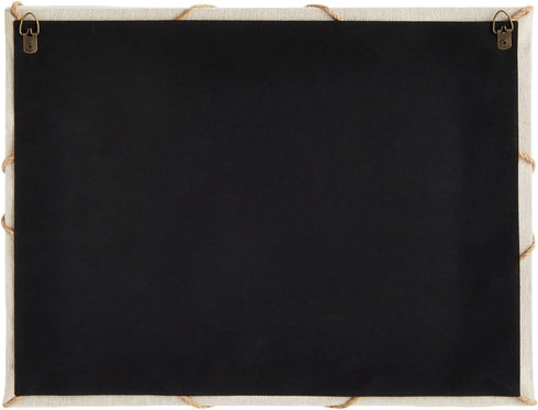 Farmlyn Creek Picture Bulletin Board, Linen Fabric Photo Display Board with Hooks, 16 x 12 in