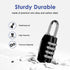 4 Digit Combination Lock Outdoor Padlock, Waterproof for School Gym Locker, Storage Unit, 2 Pack Black
