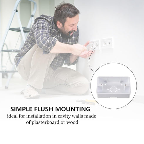 5pcs Surface Mount Outlet Box, 1 Gang Outlet Junction Box, ABS Electrical Enclosure Box