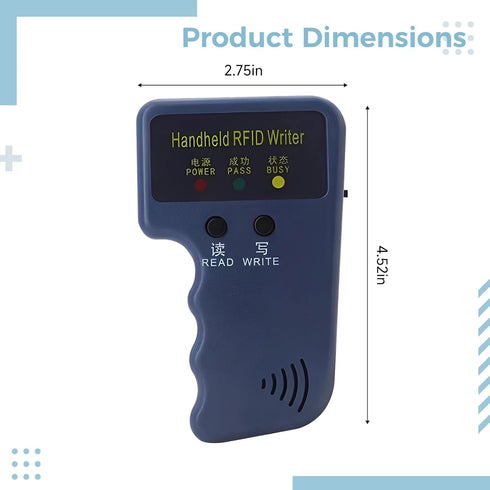 Vestamore 125Khz 5 4.5 2.8 1.2 Copier Kit, Handheld Reader Writer, Compact With Buttons & Cards For Easy Access, Size X