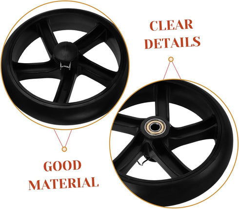 2pcs Unomor Heavy Duty Laundry Cart Wheels Rolling Shopping Cart Wheel Replacement