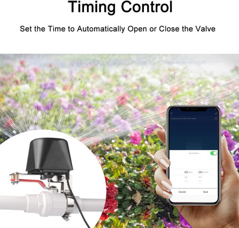 Zigbee Smart Water/Gas Valve Shutoff Manipulator, Domotique Valve Controller Compatible with Alexa, Google Assistant