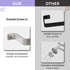 Bathroom Towel Holder Towel Bar Wall Mounted: 16'' One-Piece Rack, Hand Towel Holder for Bathroom Decor (Brushed Nickel)