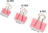Pink Binder Clips, Assorted Sizes Set (Small, Medium, Large) for Office School and Home Supplies