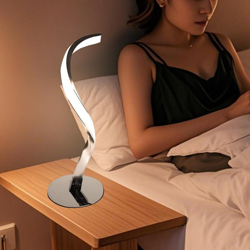 Generic Dimmable LED Table Lamp, Touch Control LED Nightstand Lamp, Unique Bedside for Home Decor Living Room Bedroom