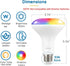 Linkind Matter Smart RGBTW Bulb, BR30 Smart Light Bulbs, LED Color Changing Light Bulbs, E26 Flood Light Bulbs 650LM 60W Recessed Smart Bulbs work with Alexa Apple Home Google Home SmartThings, 2Pack by Linkind
