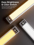 Display,3 Temps&Dimmable counter 68 Closet Light(2 Pack) Under Cabinet Lighting with LED Numeric Color lights, Under