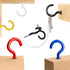 Swpeet 100Pcs Black Cup Hook Kit, Vinyl Coated Ceiling Screw Holder for Home