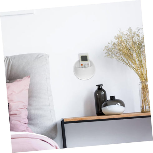Garneck Wall-Mounted Phone Storage Box Practical Remote Control Holder Easy Install Charging Bracket for Bedroom Living