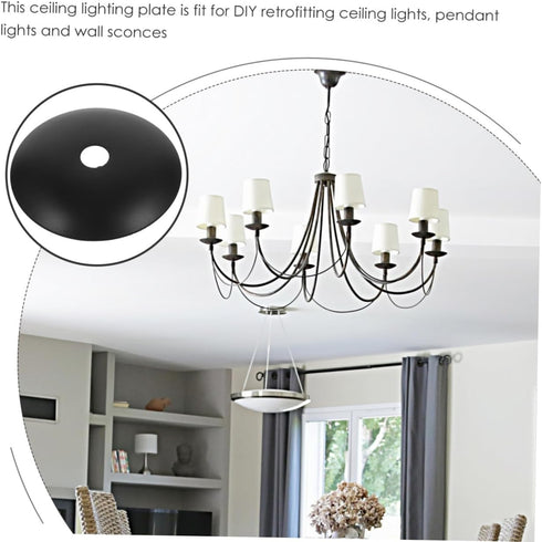 6pcs 50mm SEWACC Pendant Light Canopy Ceiling Plate LED Lamp Cover Hardware for Chandelier and Table Lamp Fixture