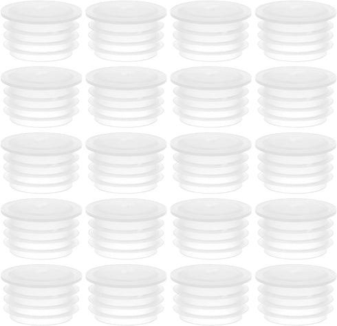 jojofuny 100pcs Reusable Plastic Bottle Caps with No-hole Dust-proof Inner Plugs, Screw-on