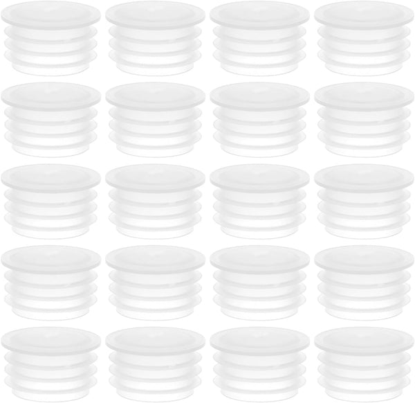 jojofuny 100pcs Reusable Plastic Bottle Caps with No-hole Dust-proof Inner Plugs, Screw-on
