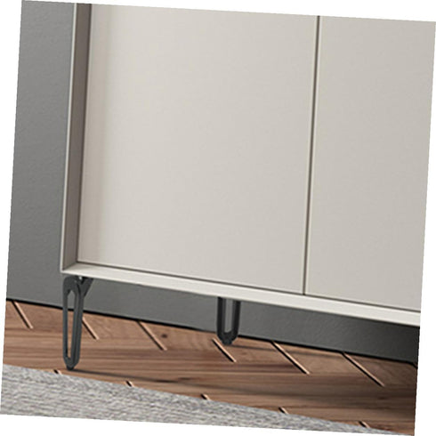 2pcs NUOBESTY Heavy Duty Metal Furniture Support Feet Black Sofa Legs Replacement for Couch Nightstand Tv Cabinet Bed
