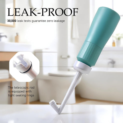 Nozzle, 350ml Portable Bidet for Travel Peri Bottle Postpartum Handheld Bidet sprayers, Retractable Storage Bag