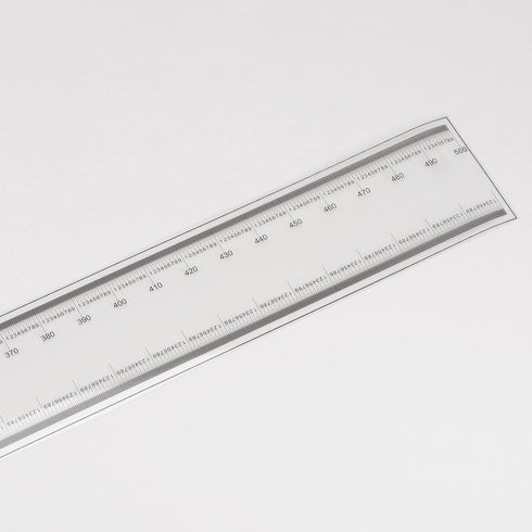 Film Flexible Ruler 50cm 0.1mm Scale, Transparent PET Plastic Folding Calibration Measuring Tool
