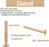 HBGFHG 360 1PCS) Rotatable Wooden Led Wall Lamp Magnetic USB Rechargeable Wall Sconces Battery Operated Led Night Light