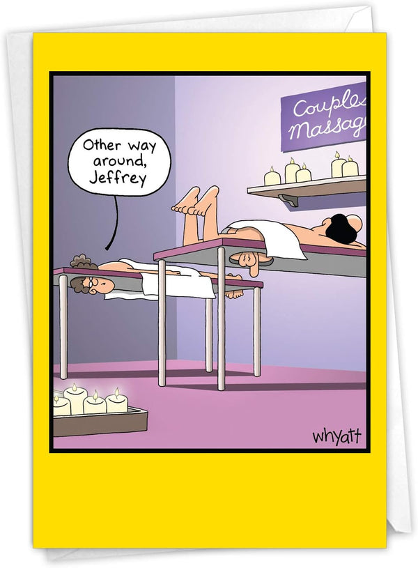 NobleWorks Humorous Birthday Greeting Card, 5 x 7 Inch Envelope (1 Card) Bday Other Way Around Tim Whyatt