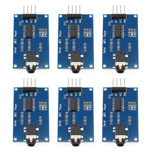 Rivermidfish SZ 6PCS YX5300 UART Control MP3 Music Player Voice Serial Port with TF