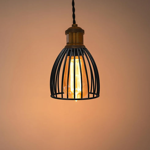 Set 2 Cozy Uonlytech Metal Bird Cage Lampshade of Small Drum Lamp Shades for Table and Floor Lamps with Diy Design Home