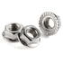 5/16-18 Serrated Flange Nut Hex Lock Nuts, Stainless Steel 304, Bright Finish, Quantity of 40