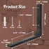 HARSKIYER 4pcs 10 8 Inch Black Metal Shelf Support Angle L Brackets, x Wall Mounted Floating Shelf Brackets Heavy Duty