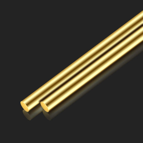 DYWISHKEY Assorted Brass Round Rods Bar, Diameter 2-8mm for DIY Craft Tool (24 Pieces)